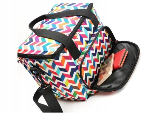 TORBA TERMICZNA IZOLACYJNA LUNCH BOX PIKNIK LIŚCIE ZIELONE 10L - obrazek 3