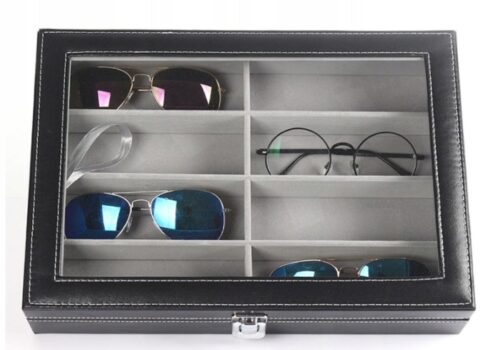 Pudełko Etui Organizer Szkatułka Okulary 8 szt - obrazek 2