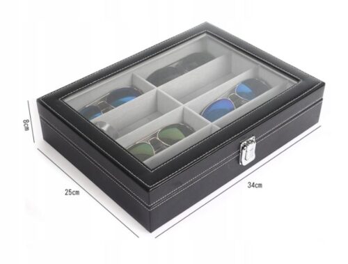 Pudełko Etui Organizer Szkatułka Okulary 8 szt - obrazek 3